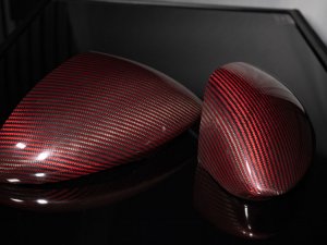 Alfa Romeo Giulia Mirror Covers - Carbon Fiber - Red Carbon - Feroce Carbon Alfa Romeo Giulia Mirror Covers - Carbon Fiber - Red Carbon - Feroce Carbon